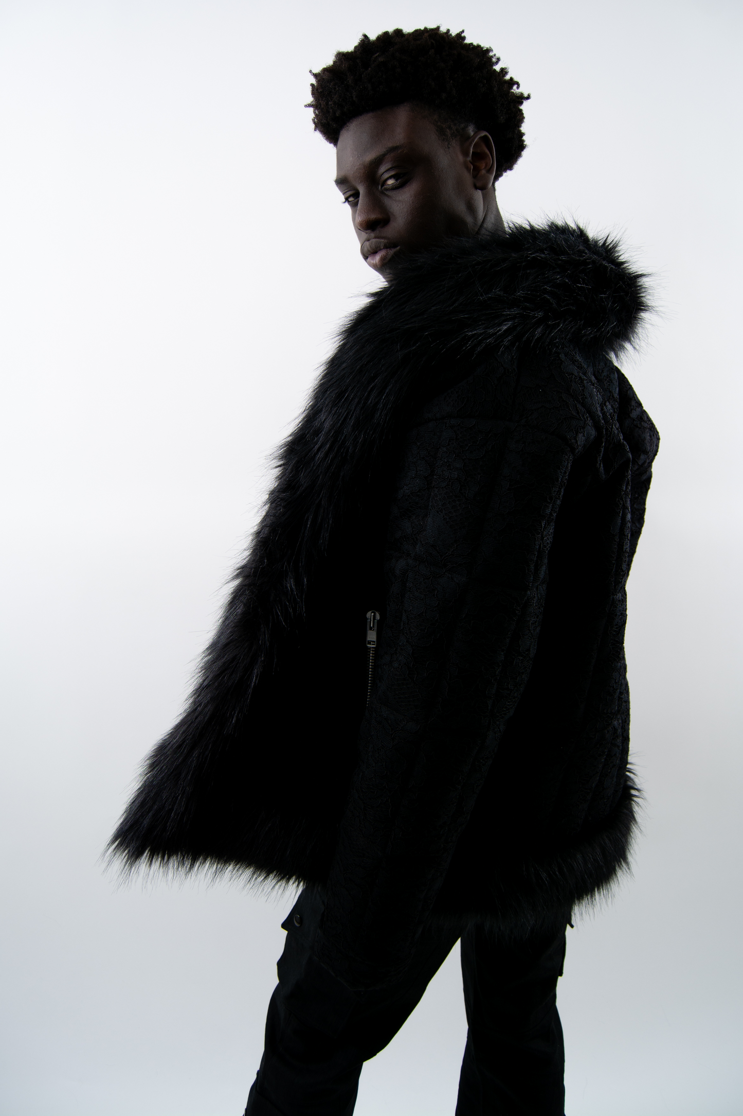 Faux Fur Quilted Shawl