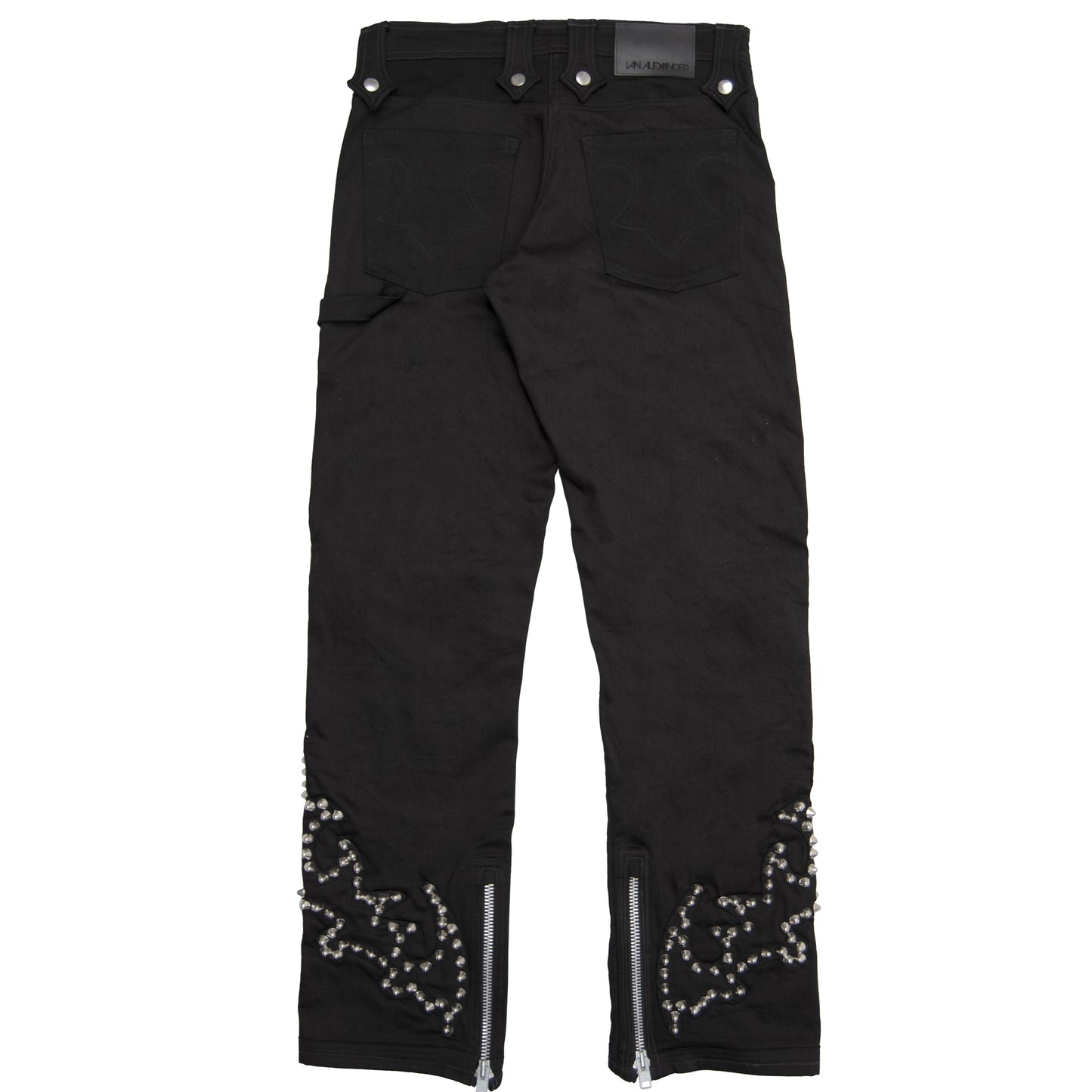 STUDDED DOUBLE KNEE DENIM