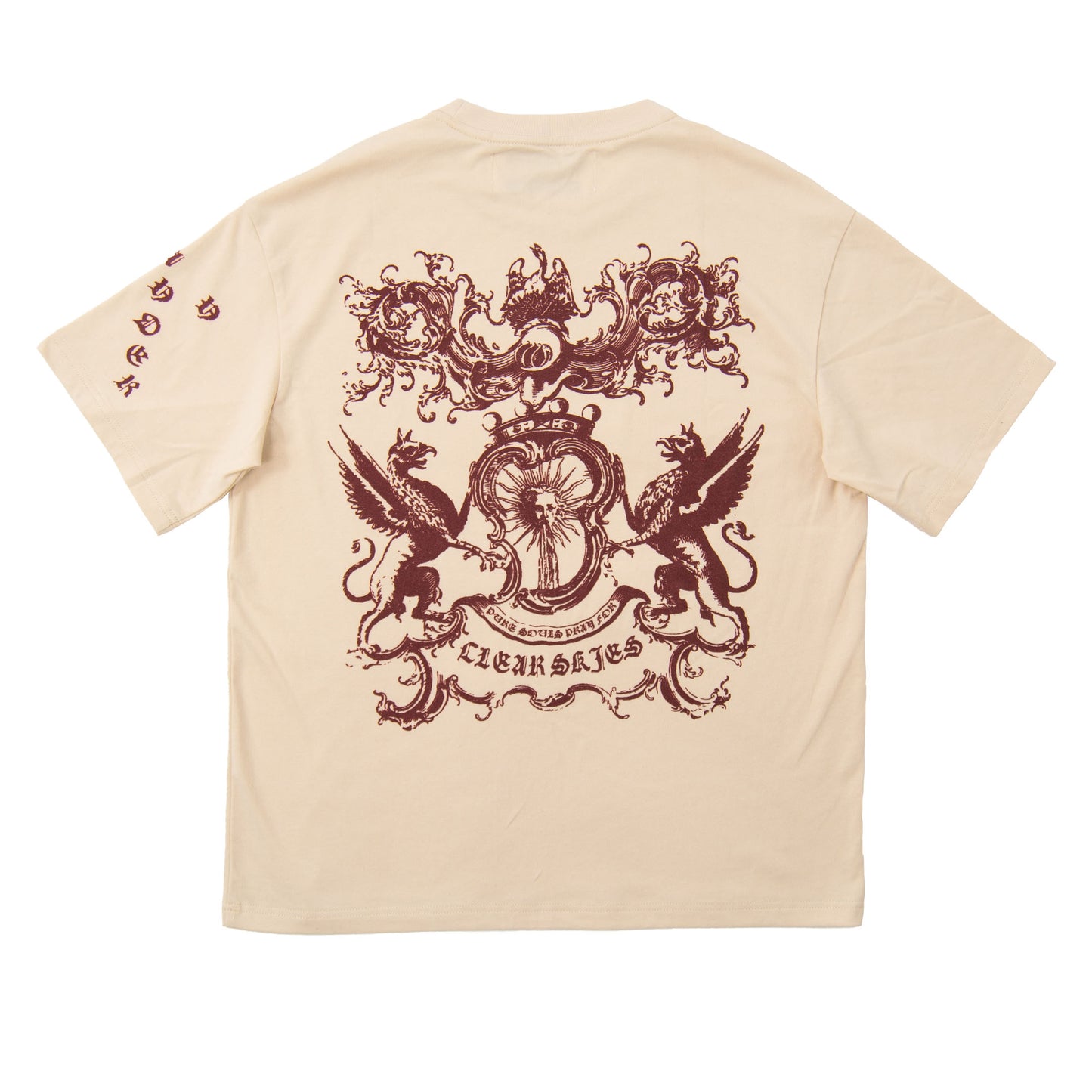 CREST TEE MAROON