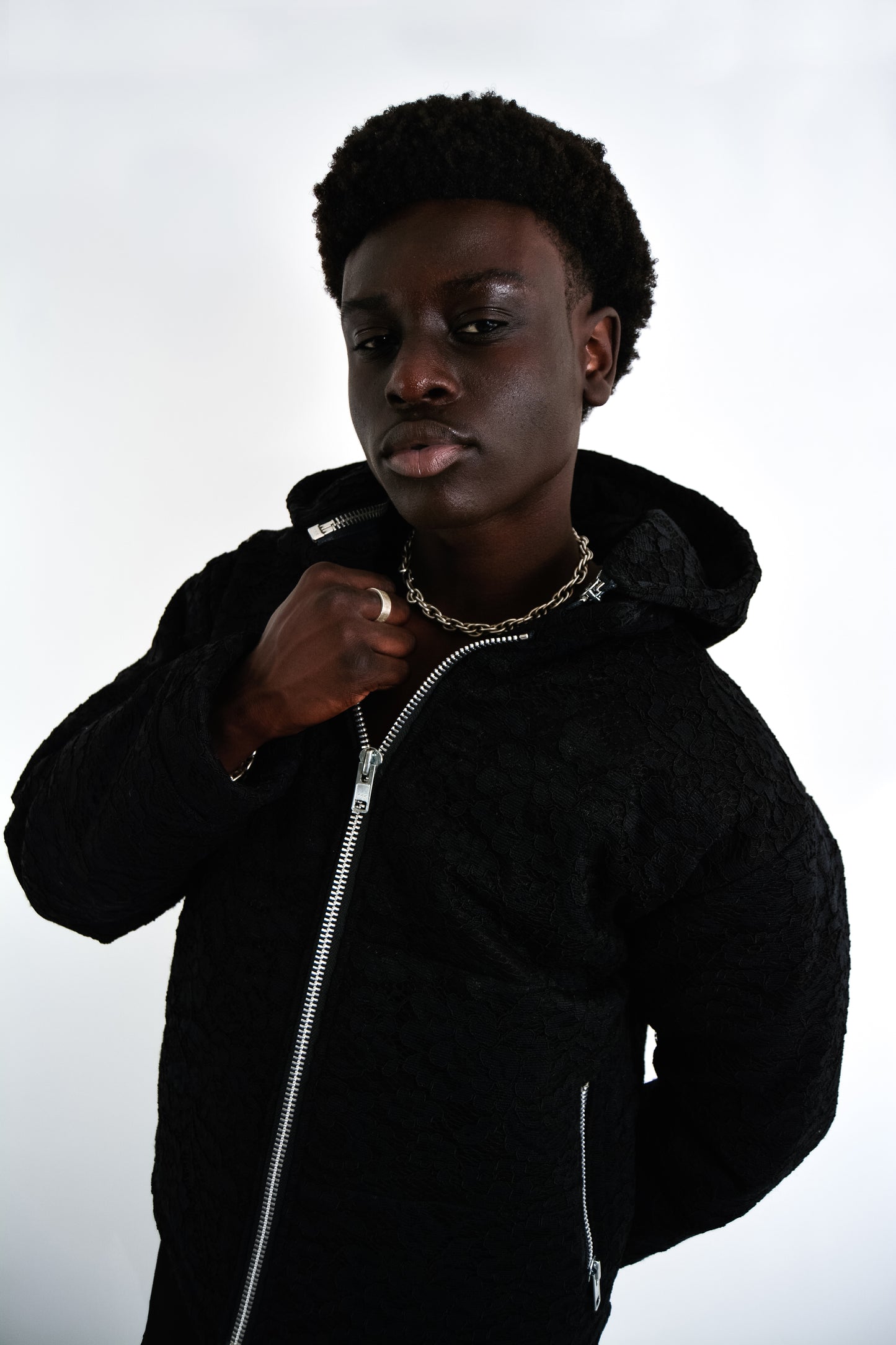 Lace Flooded Quilted Jacket