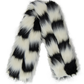 Faux Fur Checkered Scarf