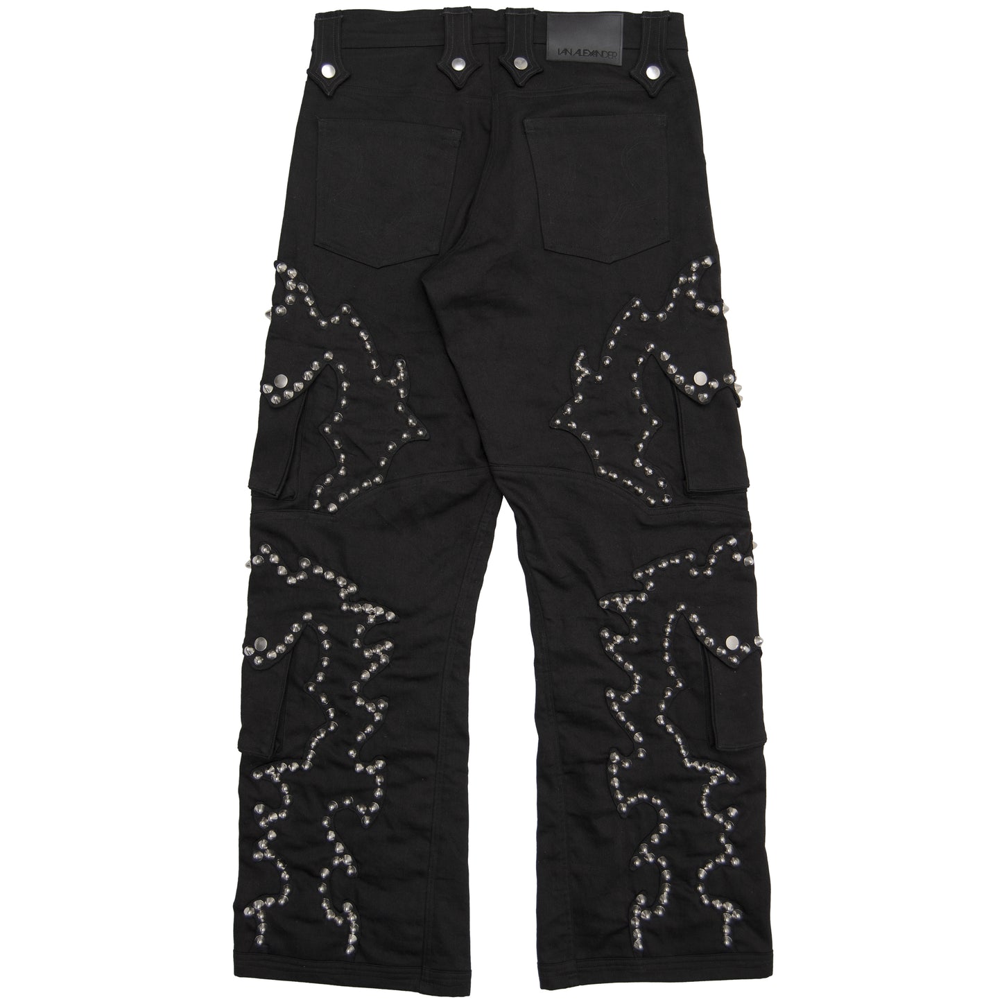 STUDDED WESTERN GOTH CARGO DENIM