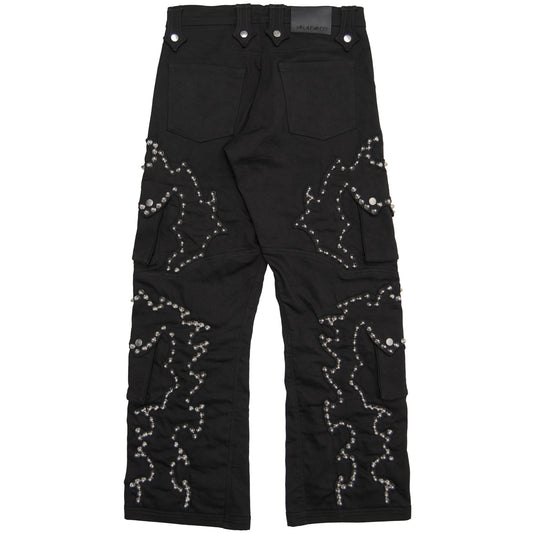 STUDDED WESTERN GOTH CARGO DENIM