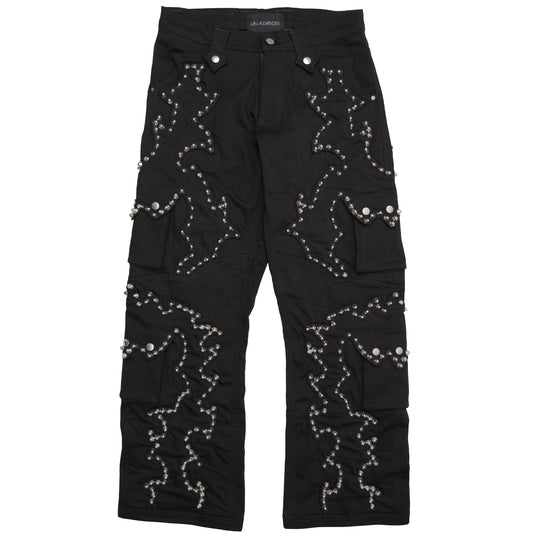STUDDED WESTERN GOTH CARGO DENIM