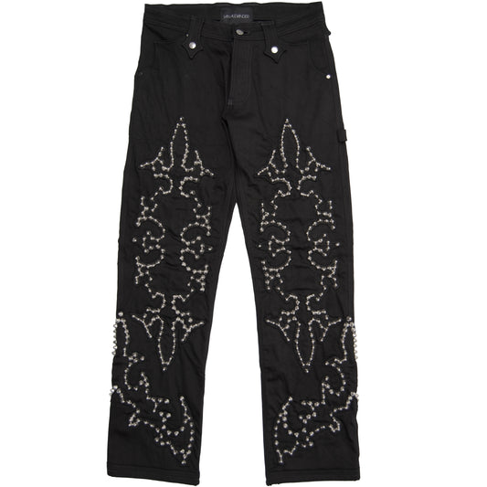 STUDDED DOUBLE KNEE DENIM