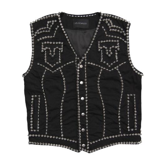 STUDDED DENIM VEST