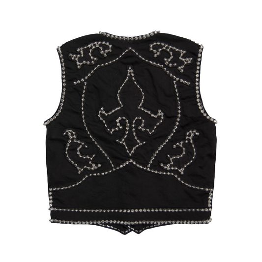 STUDDED DENIM VEST